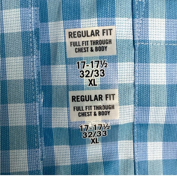 NWT Van Heusen Reg Fit Dress Shirt Size 17-17.5” 34/35 - Picture 7 of 11